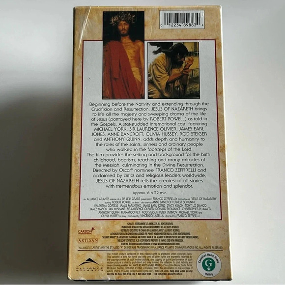 BNIB Factory SEALED Vintage 1992 VHS “Jesus of Nazareth” 3 Tape Box Set - Picture 8 of 8